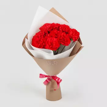 Букет Красный октябрь (11 гвоздик)