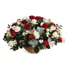 Букет роз и орхидей Океан нежности