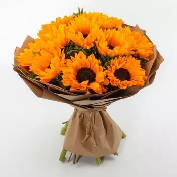Букет с 11 подсолнухами Звездное лето