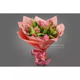 Букет с гиацинтами Жаворонок