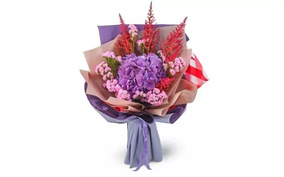 Букет с гортензией Озерная страна