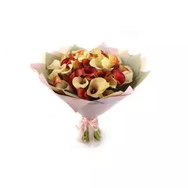 Букет с каллами Золотой сад