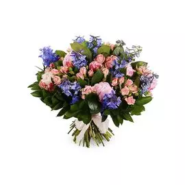 Букет с пионами Восход солнца