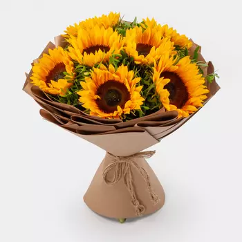 Букет с подсолнухами Солнечное лето