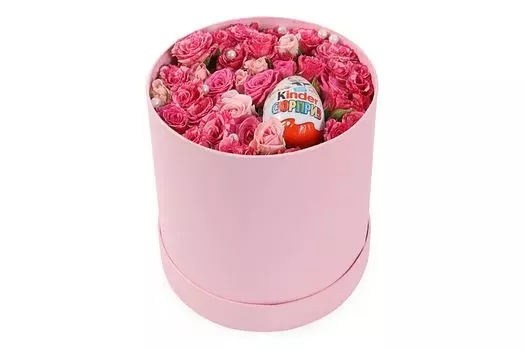 Букет Сладкая история в шляпной коробке