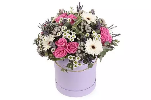 Букет Свидание вслепую в шляпной коробке