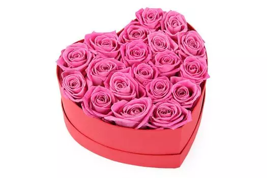 Букет Трепетное сердце в коробке (мини)