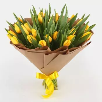Букет тюльпанов Милая девочка (крафт)