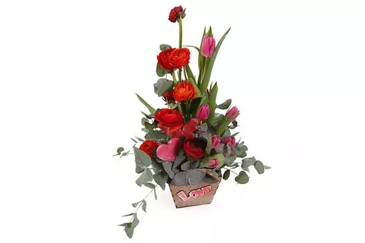 Букет Верх совершенства в кашпо