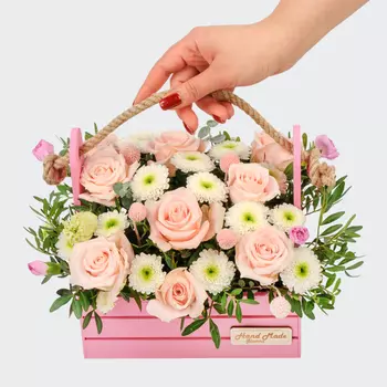 Букет в кашпо Летняя усадьба