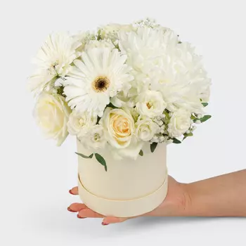 Букет в коробке Белое сияние