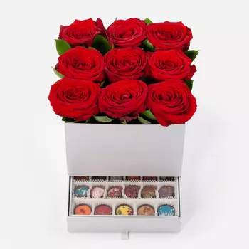 Букет в коробке Девятое небо