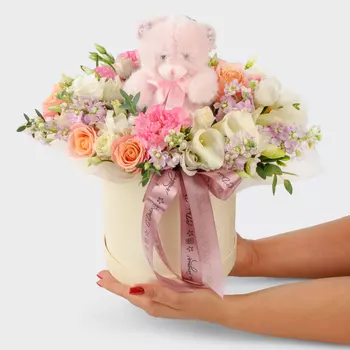 Букет в коробке Мягкое счастье