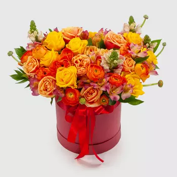 Букет в коробке Полет к солнцу