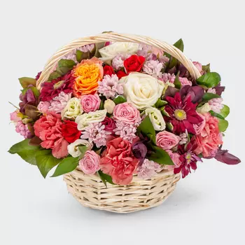 Букет в корзине Ласковые руки