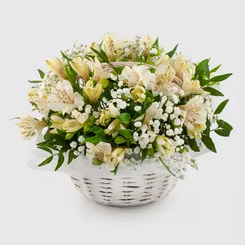 Букет в корзине Облака над головой