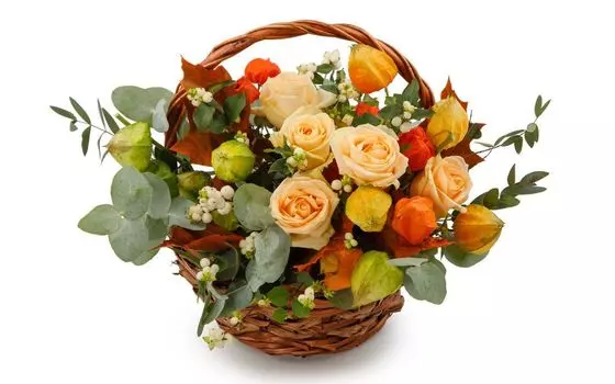 Букет в корзине Осенние дары