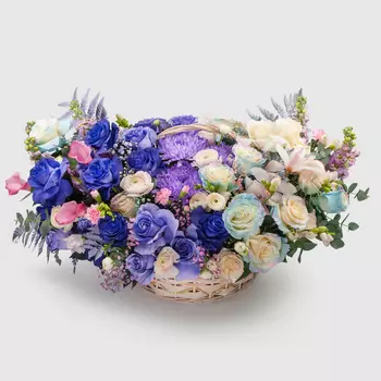 Букет в корзине Песня неба