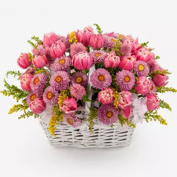 Букет в корзине Поцелуй мечты