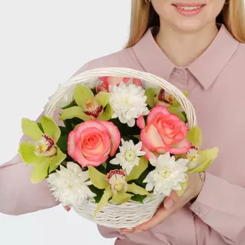 Букет в корзине Сладкий мираж