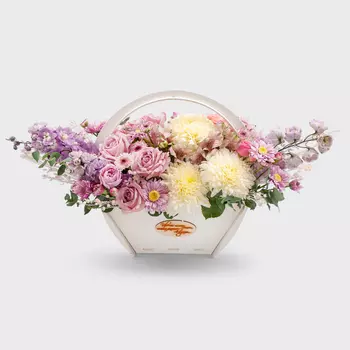 Букет в корзине Теплый ветер