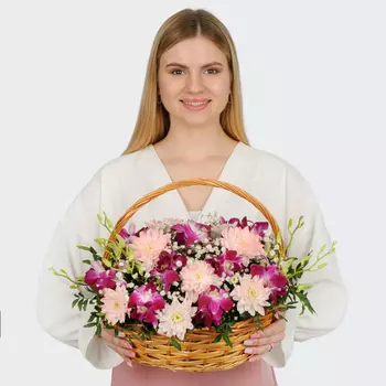 Букет в корзине Тропа славы