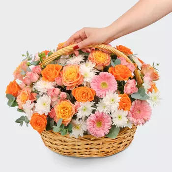 Букет в корзине Уроки красоты