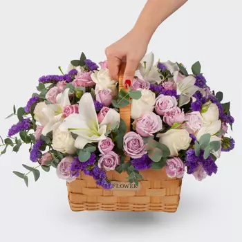 Букет в корзинке Цветочное небо