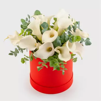 Букет в красной коробке Начало века (мини)