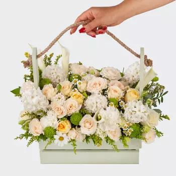 Букет в ящике Французский сад