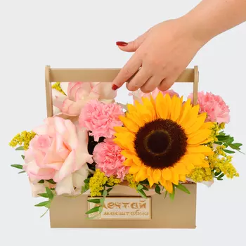 Букет в ящике Сладка парочка