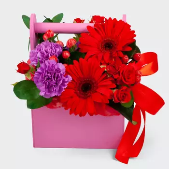 Букет в ящике Закатный миг