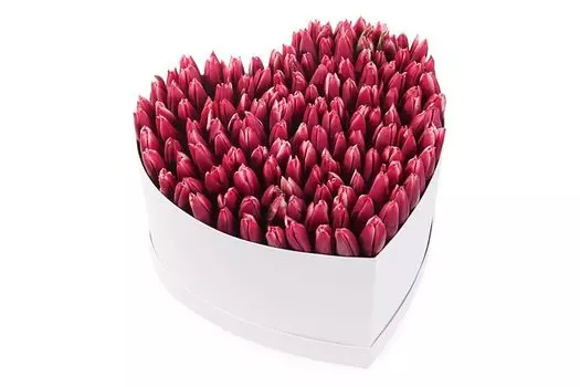 Композиция Весеннее вдохновение (макси), алая