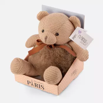 Мишка вязанный беж. (32 см)