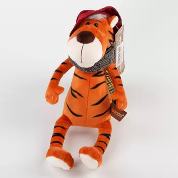 Мягкая игрушка "Тигр Глеб в шляпе"