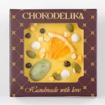 Шоколад белый Лимон и меренги с украшением (35г)