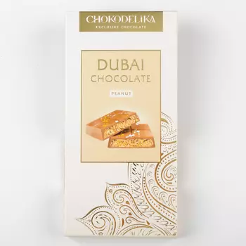 Шоколад молочный Dubai Peanut с начинкой из арахиса (180г)