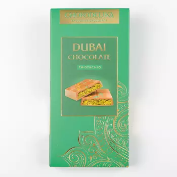 Шоколад молочный Dubai Pistachio с начинкой из фисташки (180г)