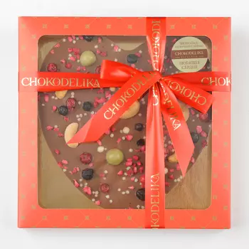 Шоколад молочный с кешью Любящее сердце (180г)