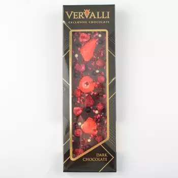 Шоколад темный Малина, клубника, клюква VERVALLI (110г)