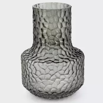 Ваза декоративная серая 15х22 см