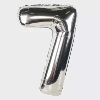 Воздушный шар «Цифра 7» (серебряный)