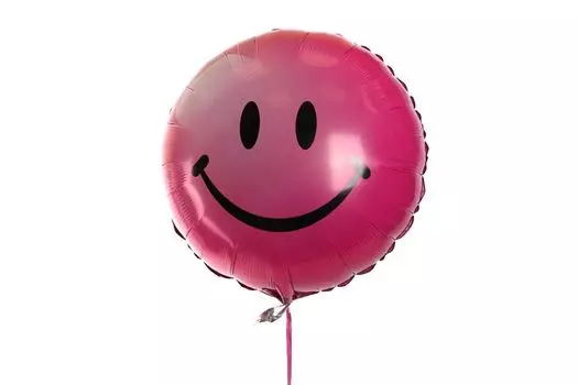 Воздушный шар "Смайлик" (малиновый)