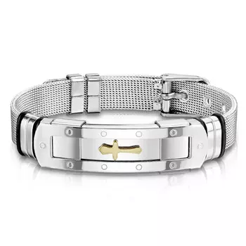 Браслет с золотым крестом