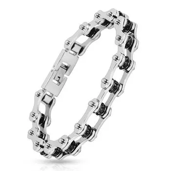 Браслет со вставками из черных цирконов