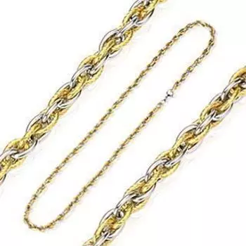 Цепь тройное плетение двухцветная