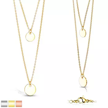 Цепочка двухслойная с монетками