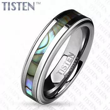 Кольцо из тистена с абалоном