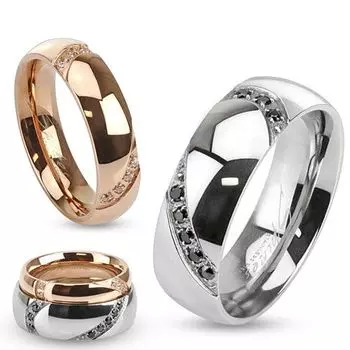 Кольцо парное Половина сердца