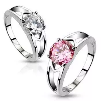 Кольцо женское с крупным цирконом